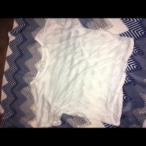 Forever 21 White SeeThru Shirt